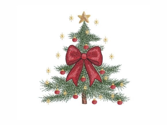 Coquette Red Bow Christmas Tree