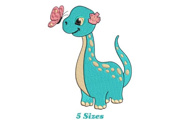 Cute Dinosaur with Butterfly