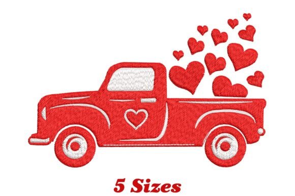 Delightful Truck with Hearts