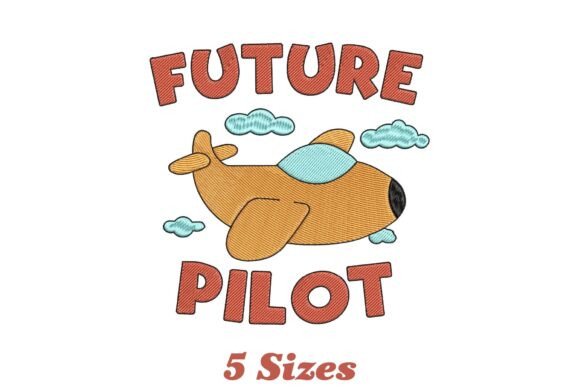 Future Pilot Embroidery Design