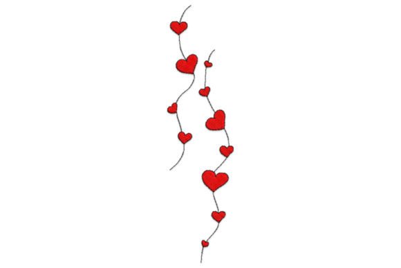 Heart Strings Embroidery Design