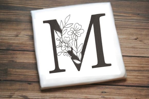 M Floral Monogram Alphabet Decoration