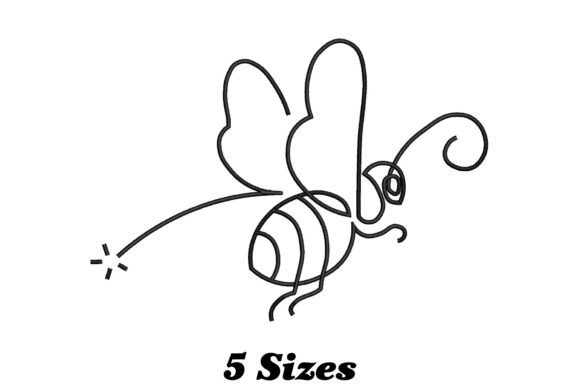 One Line Bee: A Delightful Embroidery Design