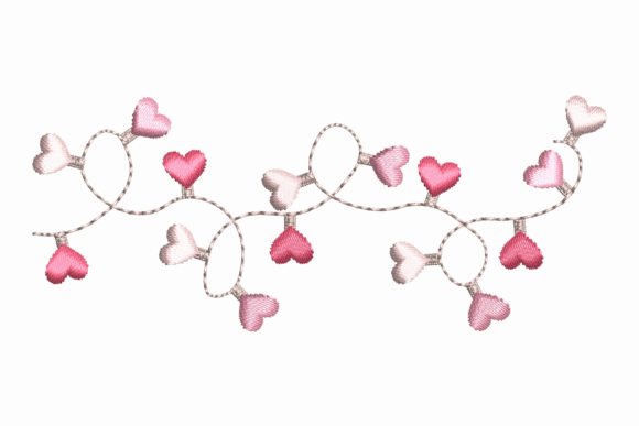 String of Pink Love Hearts