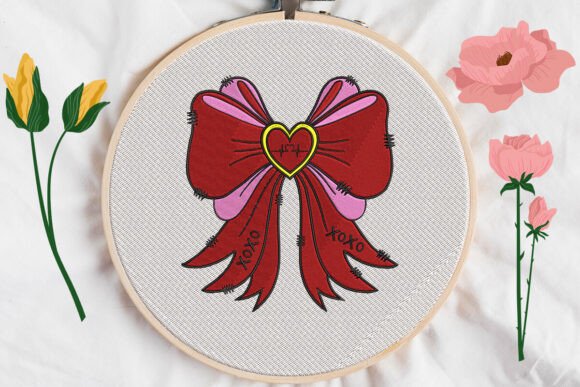 Valentine Bow Heart XO